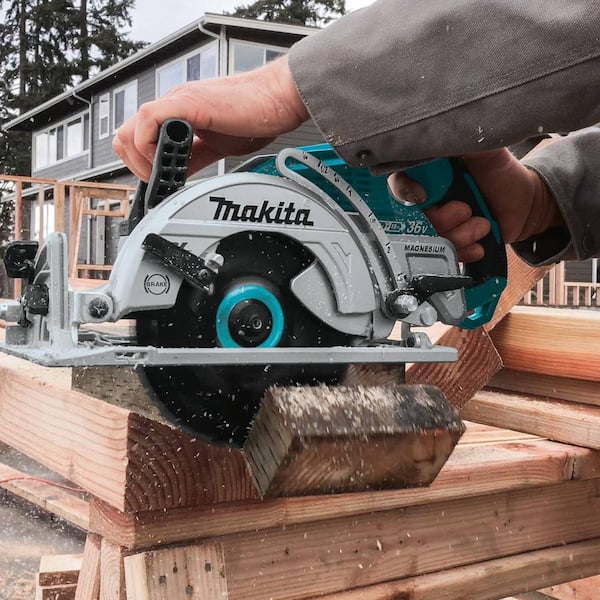 18V X2 LXT Lithium-Ion (36V) Brushless Cordless Rear Handle 7-1/4 in. Circular Saw w/BONUS 5.0Ah Battery 2 Pack