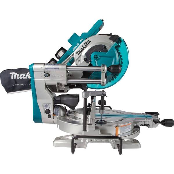 18V X2 (36V) LXT Brushless 10 in. Dual-Bevel Sliding Compound Miter Saw Kit (5.0Ah) with bonus Folding Miter Saw Stand