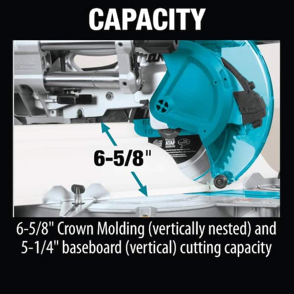 15 Amp 10 in. Dual Bevel Sliding Compound Miter Saw with Laser/Bonus Compact Folding Miter Saw Stand