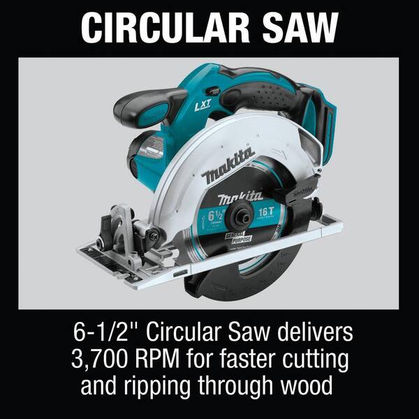 18V Lithium-Ion Cordless 6-Piece Kit (Drill-Driver/ Impact Driver/ Circular Saw/ Recipro Saw/ Vacuum/ Light) 3.0Ah
