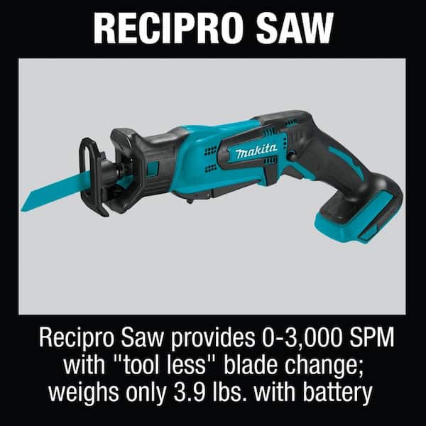 18V Lithium-Ion Cordless 6-Piece Kit (Drill-Driver/ Impact Driver/ Circular Saw/ Recipro Saw/ Vacuum/ Light) 3.0Ah