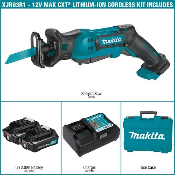 12V max CXT Lithium-Ion Cordless Variable Speed Reciprocating Saw Kit with Case