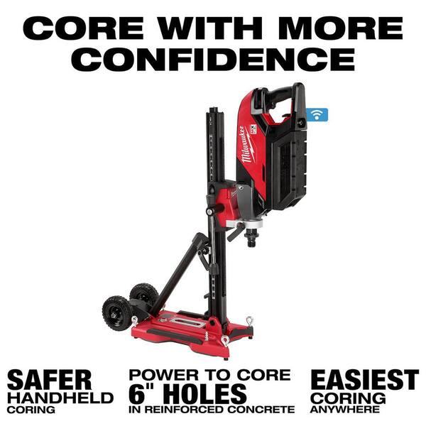 MX FUEL Lithium-Ion Cordless Handheld Core Drill Kit with Stand and M18 4 Gal. Switch Tank Backpack Water Supply Kit