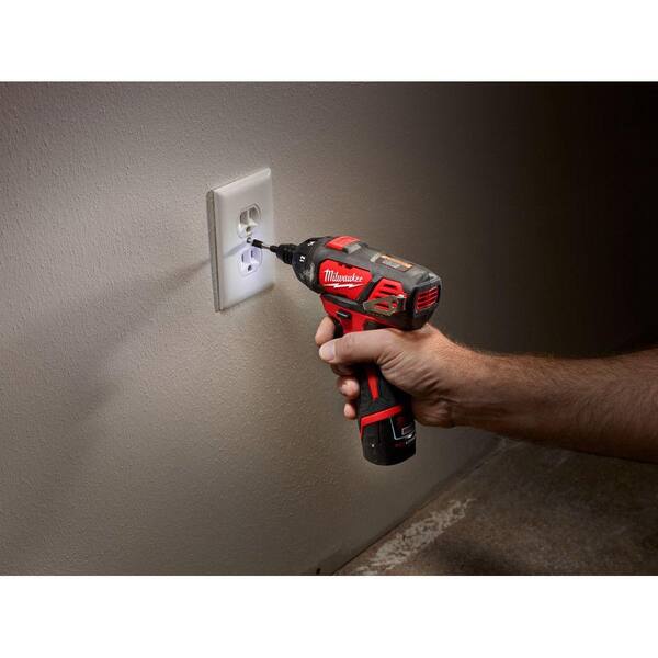 M12 12V Lithium-Ion Cordless 1/4 in. Hex Screwdriver Kit with SHOCKWAVEDriver Bit Set (45-Piece)