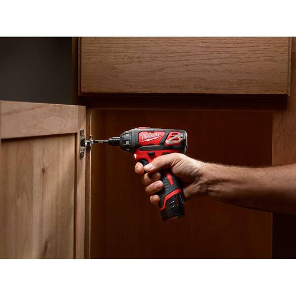 M12 12V Lithium-Ion Cordless 1/4 in. Hex Screwdriver Kit with SHOCKWAVEDriver Bit Set (45-Piece)