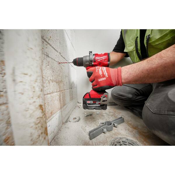 M18 FUEL 18V Lithium-Ion Brushless Cordless 1/2 in. Hammer Drill/Driver w/One 5.0 Ah and One 2.0 Ah Battery and Charger
