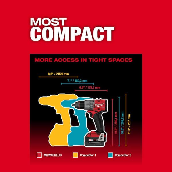 M18 FUEL 18V Lithium-Ion Brushless Cordless 1/2 in. Hammer Drill/Driver (Tool-Only)
