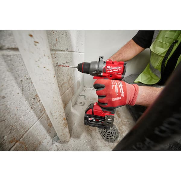 M18 FUEL 18V Lithium-Ion Brushless Cordless 1/2 in. Hammer Drill Driver Kit with Two 5.0 Ah Batteries and Hard Case