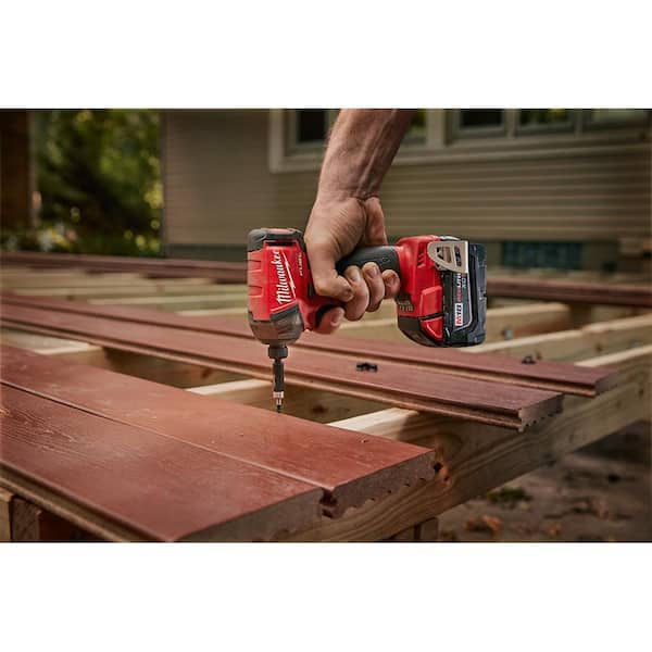 M18 FUEL SURGE 18V Lithium-Ion Brushless Cordless 1/4 in. Hex Impact Driver w/One 5.0Ah and One 2.0Ah Battery Charger