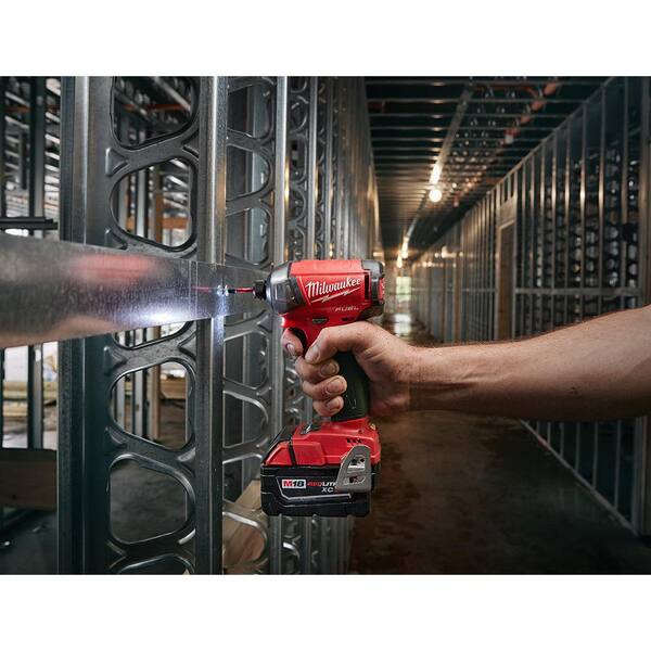 M18 FUEL SURGE 18V Lithium-Ion Brushless Cordless 1/4 in. Hex Impact Driver w/One 5.0Ah and One 2.0Ah Battery Charger