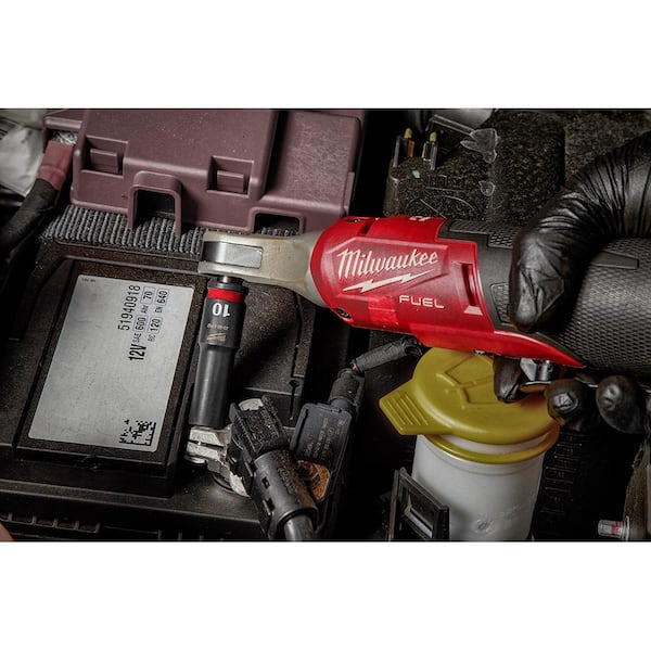 M12 FUEL 12V Brushless Cordless Stubby 3/8 in. Impact Wrench Kit with 3/8 in. Drive SAE/Metric Socket Set (43-Piece)
