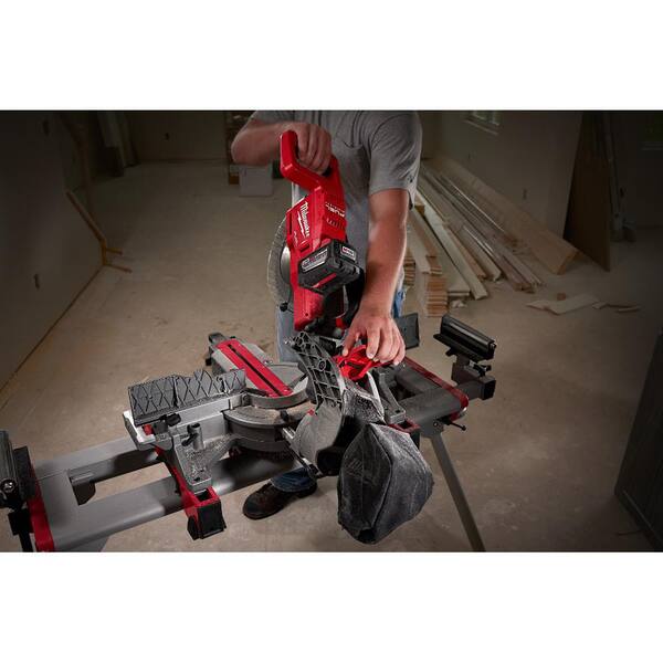 M18 FUEL 18V Lithium-Ion Brushless 10 in. Cordless Dual Bevel Sliding Compound Miter Saw with 8-1/4 in. Table Saw
