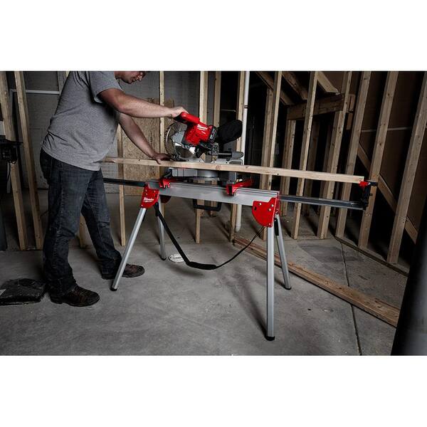 M18 FUEL 18V Lithium-Ion Brushless Cordless 10 in. Dual Bevel Sliding Compound Miter Saw with Stand (Tool-Only)