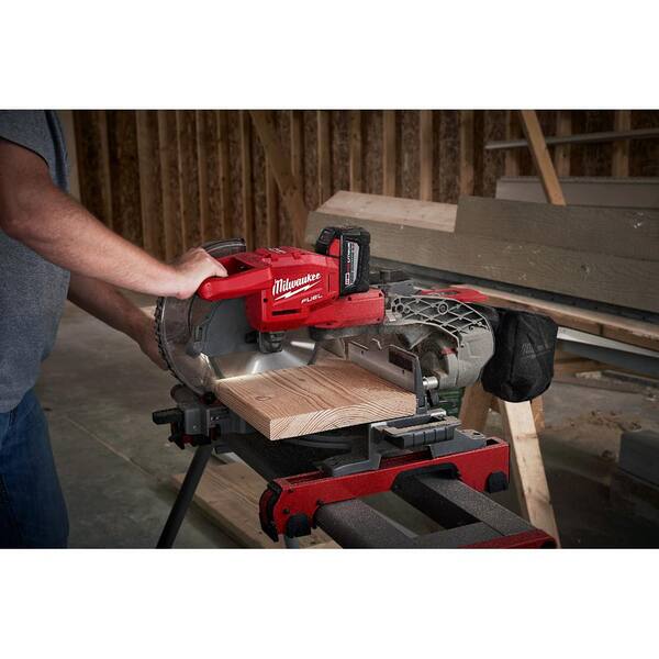 M18 FUEL 18V Lithium-Ion Brushless Cordless 10 in. Dual Bevel Sliding Compound Miter Saw with Stand (Tool-Only)