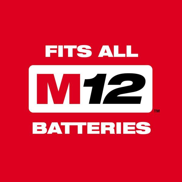 M12 12V Lithium-Ion Cordless Sub-Compact Band Saw and 3/8 in. Ratchet Combo Kit W/ (1) 2.0Ah Battery and Charger