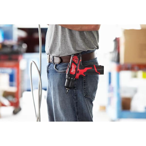 M12 12V Lithium-Ion Cordless 3/8 in. Drill/Driver Kit with Two 1.5 Ah Batteries, Charger and Tool Bag