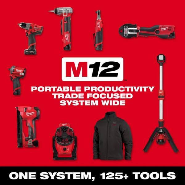 M12 12V Lithium-Ion Cordless Drill Driver/Impact Driver Combo Kit with Compact Spot Blower