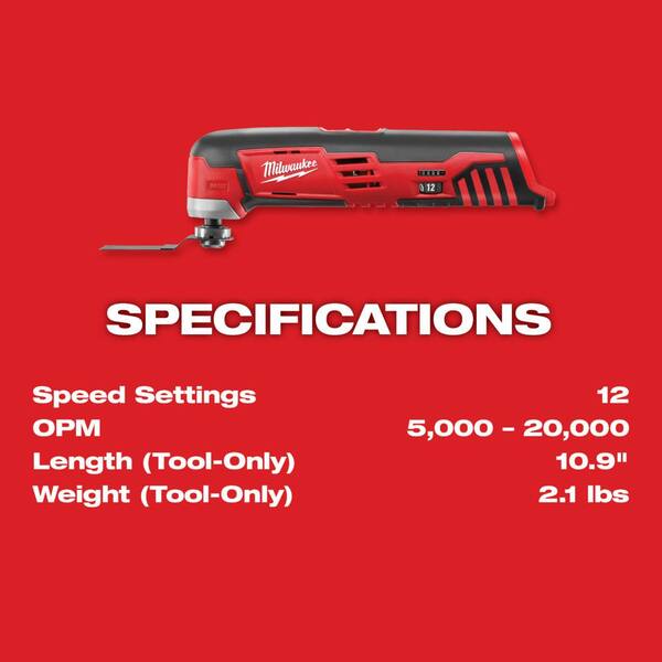 M12 12V Lithium-Ion Cordless Drill Driver/Impact Driver Combo Kit with Oscillating Multi-Tool and Jig Saw