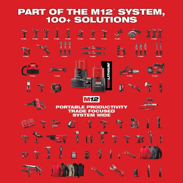 M12 12V Lithium-Ion Cordless Drill Driver/Impact Driver Combo Kit (2-Tool) with SHOCKWAVEDriver Bit Set (50-Piece)