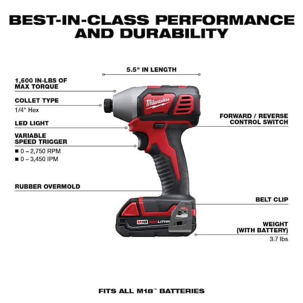 M18 18V Lithium-Ion Cordless Drill Driver/Impact Driver/Reciprocating Saw Combo Kit (3-Tool) W/ Random Orbit Sander
