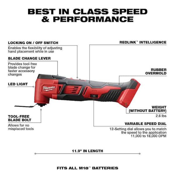 M18 18V Lithium-Ion Cordless Combo Kit (8-Tool) with SHOCKWAVE Bit Set (50-Piece)
