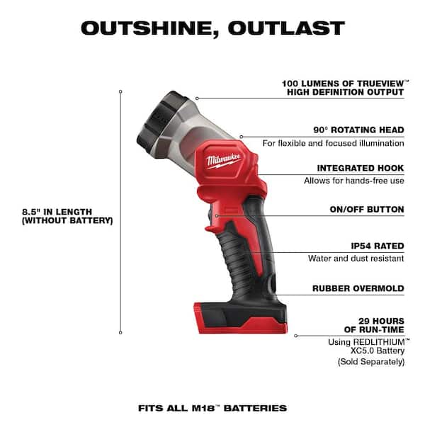 M18 18V Lithium-Ion Cordless Combo Tool Kit (4-Tool) w/ Wet/Dry Vacuum and Additional 5.0Ah Battery