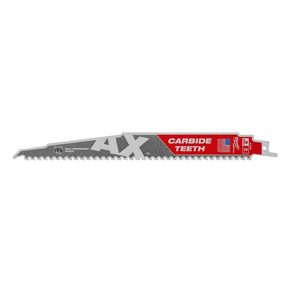 M18 FUEL 18V Lithium-Ion Brushless Cordless HACKZALL Reciprocating Saw Kit with Carbide Teeth AX SAWZALL Blade