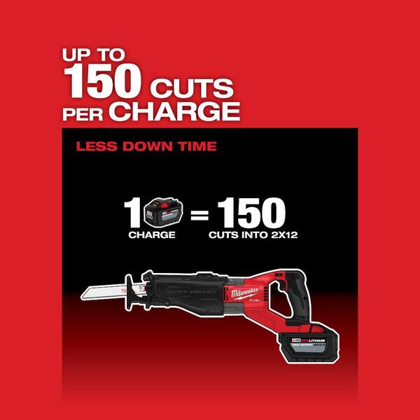 M18 FUEL 18V Lithium-Ion Brushless Cordless SUPER SAWZALL Orbital Reciprocating Saw W/ HIGH OUTPUT XC 8.0Ah Battery