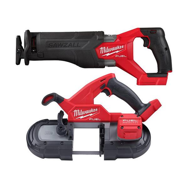 M18 FUEL GEN-2 18V Lithium-Ion Brushless Cordless SAWZALL Reciprocating Saw with Compact Bandsaw (Tool-Only)