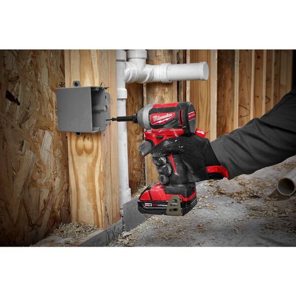 M18 18V Lithium-Ion Brushless Cordless Compact Drill/Impact Combo Kit (2-Tool) with Reciprocating Saw & Grinder