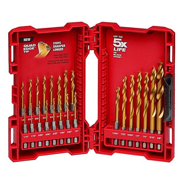 M18 18V Lithium-Ion Brushless Cordless Compact Drill/Impact Combo Kit (2-Tool) W/ Titanium Drill Bit Set