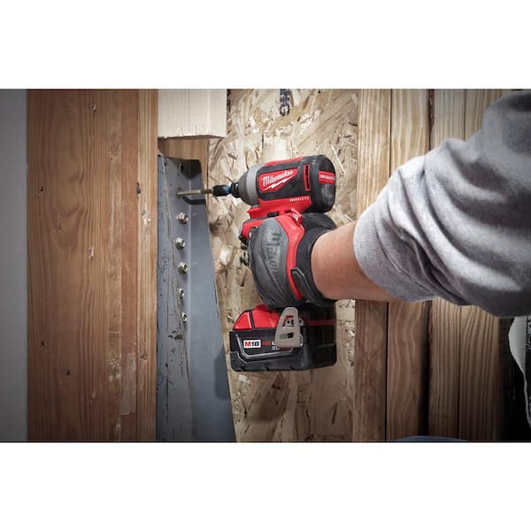 M18 18V Lithium-Ion Brushless Cordless Compact Hammer Drill/Impact Combo Kit (2-Tool) with (2) 4.0Ah Batteries, Bag