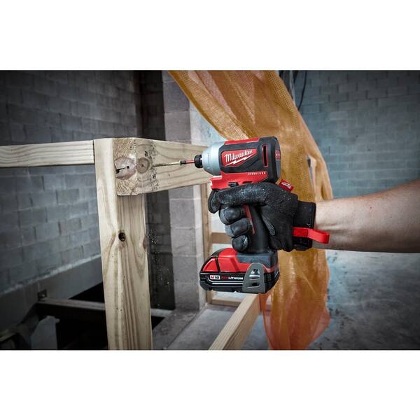 M18 18V Lithium-Ion Brushless Cordless Hammer Drill/Impact Combo Kit (2-Tool) with Free M18 Hackzall