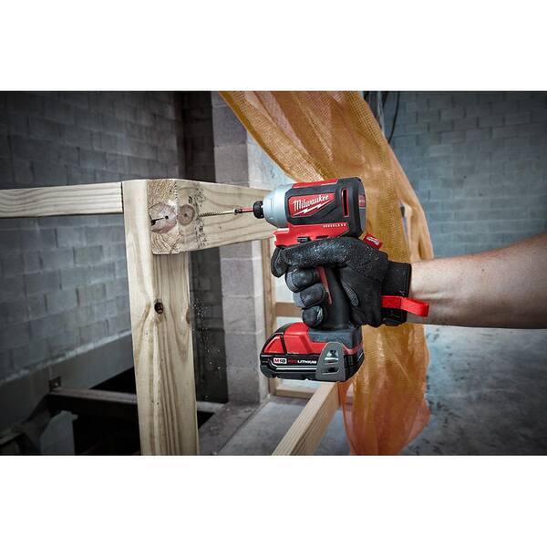 M18 18V Lithium-Ion Brushless Cordless Hammer Drill/Impact Combo Kit (2-Tool) with 2 Batteries, Charger and Bag