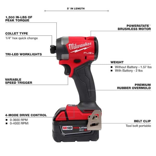 M18 FUEL 18-V Lithium-Ion Brushless Cordless Hammer Drill and Impact Driver Combo Kit (2-Tool) with Reciprocating Saw