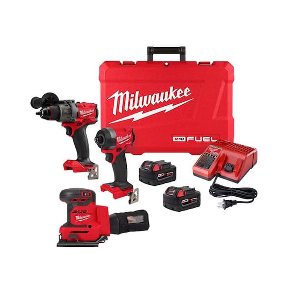 M18 FUEL 18-V Lithium-Ion Brushless Cordless Hammer Drill and Impact Driver Combo Kit (2-Tool) with Sheet Sander