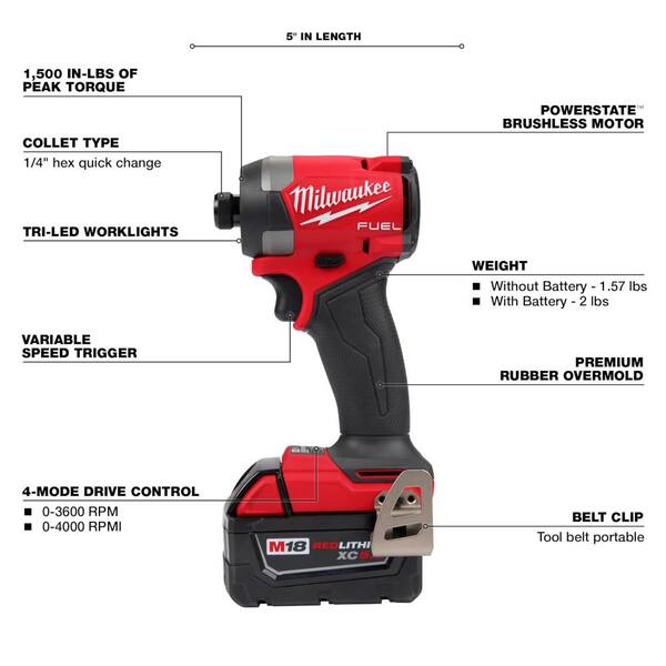 M18 FUEL 18V Lithium-Ion Brushless Cordless Hammer Drill and Impact Driver Combo Kit (2-Tool) with M18 Blower