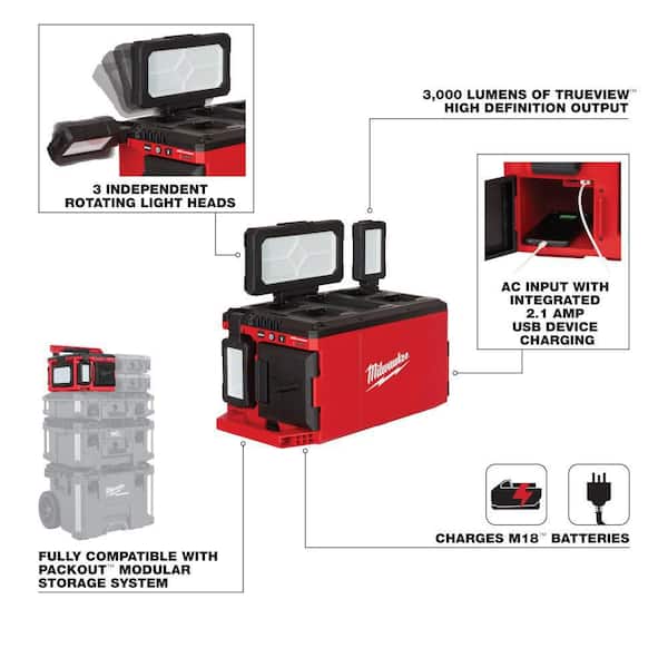 M18 FUEL 18-Volt Li-Ion Brushless Cordless Hammer Drill and Impact Driver Combo Kit (2-Tool) w/4 Batteries & Work Light