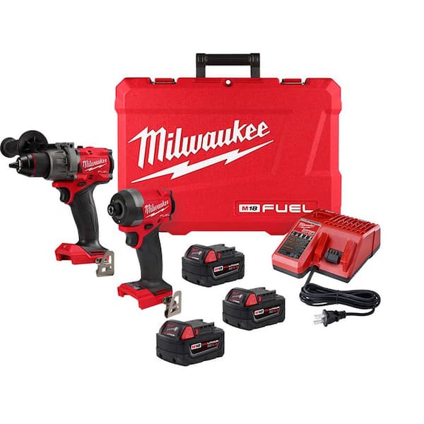 M18 FUEL 18- V Lithium-Ion Brushless Cordless Hammer Drill and Impact Driver Combo Kit (2-Tool) with (3) 5.0Ah Batteries
