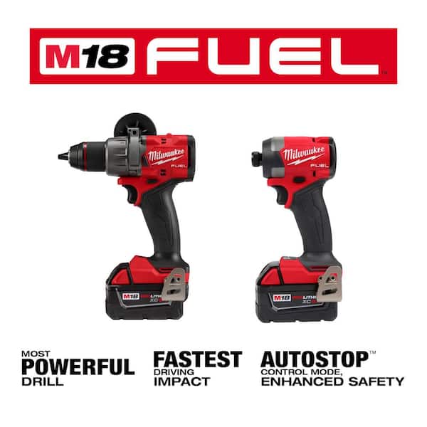 M18 FUEL 18-Volt Brushless Cordless Hammer Drill & Impact Driver Combo Kit (2-Tool) with SHOCKWAVE Bit Set (50-Piece)