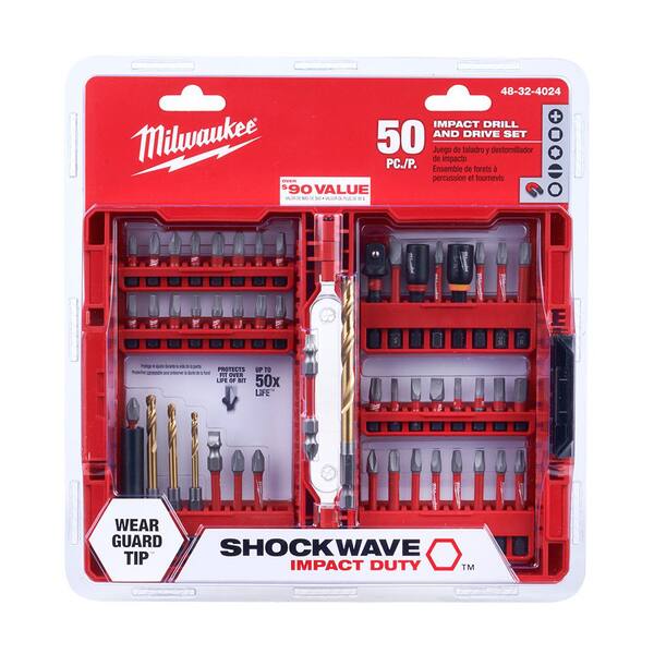 M18 FUEL 18-Volt Brushless Cordless Hammer Drill & Impact Driver Combo Kit (2-Tool) with SHOCKWAVE Bit Set (50-Piece)