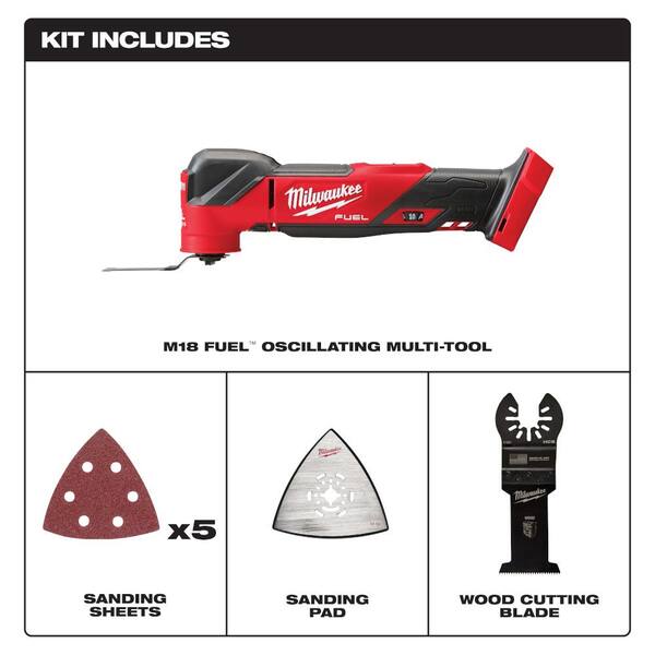 M18 FUEL 18-Volt Lithium-Ion Brushless Cordless Combo Kit (5-Tool) with Multi Tool, Jig Saw and Compact Router