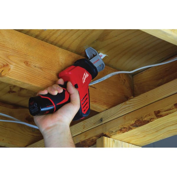 M12 12V Lithium-Ion HACKZALL Cordless Reciprocating Saw Kit with One 1.5Ah Battery, Charger and Tool Bag