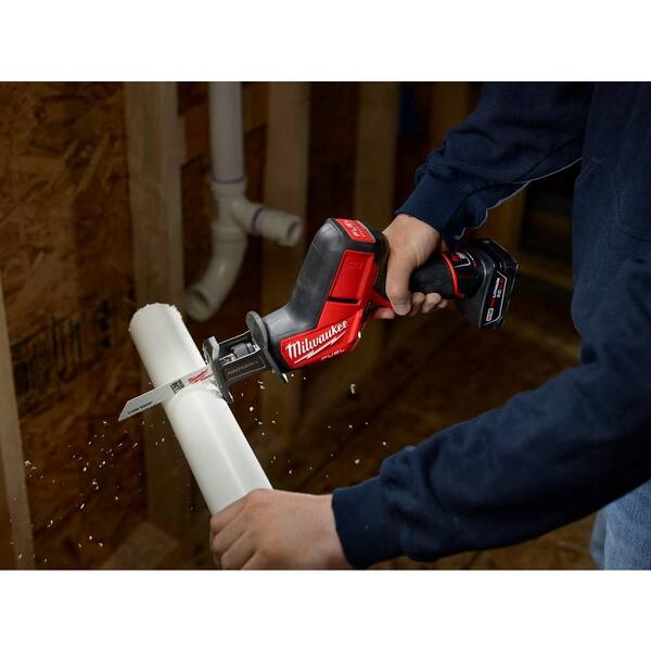 M12 FUEL 12V Lithium-Ion Brushless Cordless HACKZALL Reciprocating Saw Kit W/M12 Rocket Stand Light