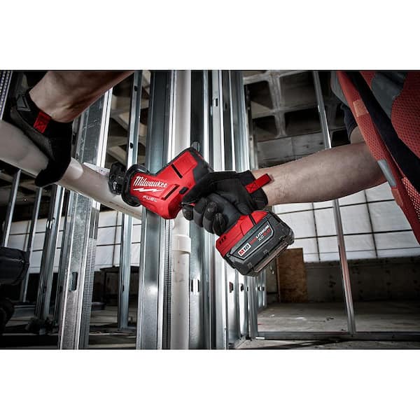M18 FUEL 18-Volt Lithium-Ion Brushless Cordless HACKZALL Reciprocating Saw with 2.0 Ah Battery