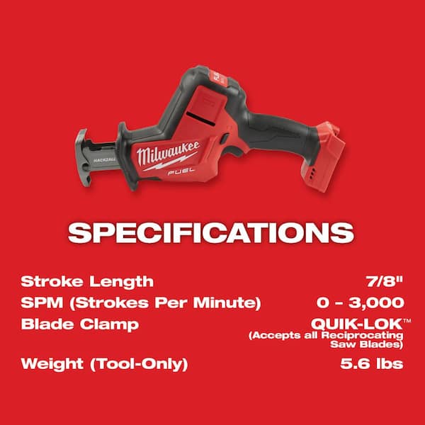 M18 FUEL 18V Lithium-Ion Brushless Cordless HACKZALL Reciprocating Saw (Tool-Only)