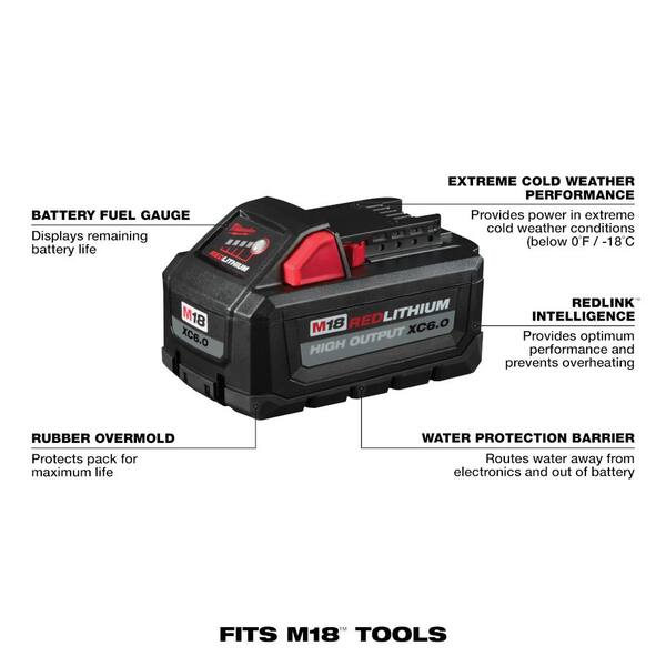 M18 FUEL 18V Lithium-Ion Brushless Cordless SAWZALL Reciprocating Saw Kit W/6.0Ah Battery