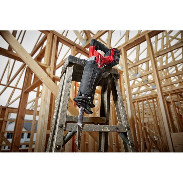 M18 FUEL ONE-KEY 18V Lithium-Ion Brushless Cordless SAWZALL Reciprocating Saw Kit with Two 5.0 Ah Batteries, Case