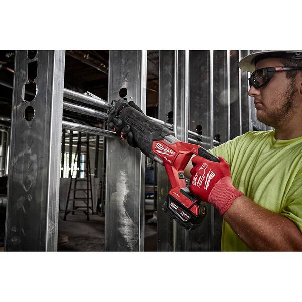 M18 FUEL ONE-KEY 18V Lithium-Ion Brushless Cordless SAWZALL Reciprocating Saw Kit with Two 5.0 Ah Batteries, Case