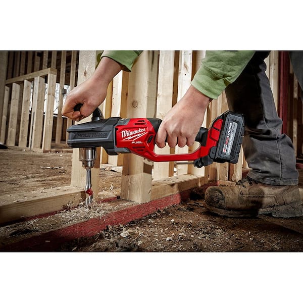 M18 FUEL GEN II 18-Volt Lithium-Ion Brushless Cordless 1/2 in. Hole Hawg Right Angle Drill with M18 FUEL Hackzall